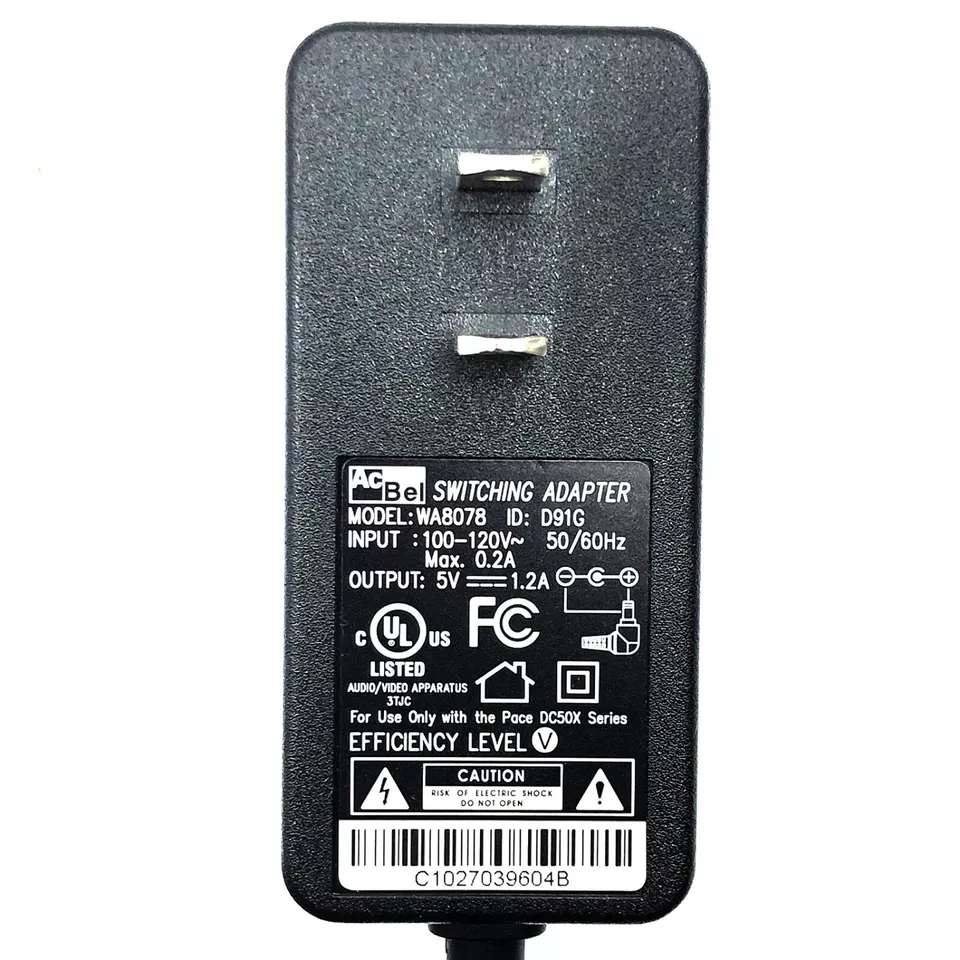 *Brand NEW*AcBel 5V 1.2A AC Adapter For Pace DC50X DC60Xu Digital Transport Plug-In Power Supply